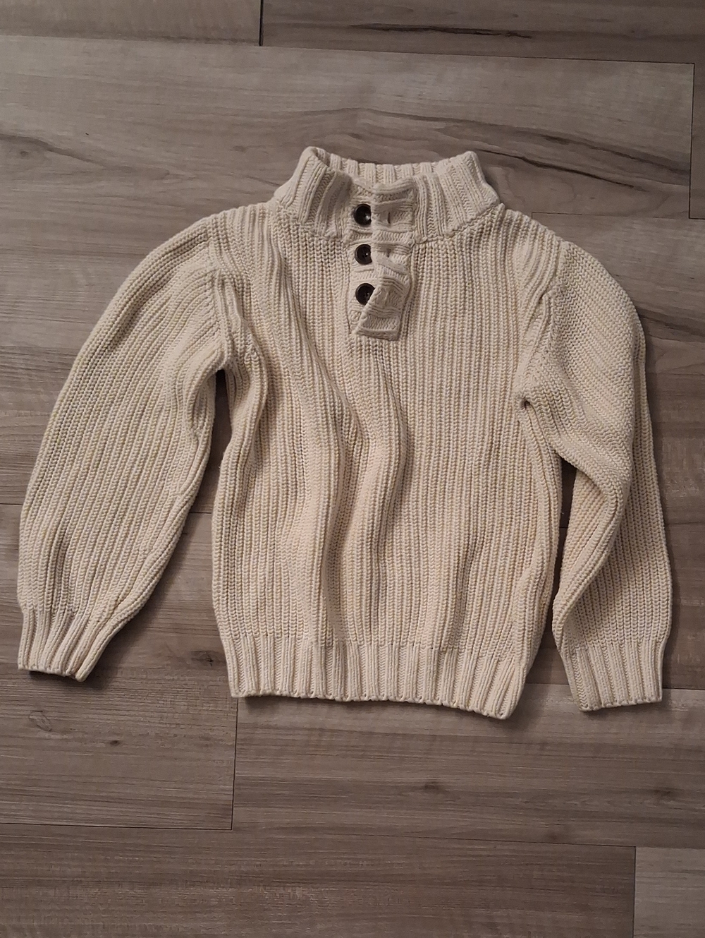 Gymboree Cream Button-Front Cowl Neck Sweater Size 7-8 Years (N)